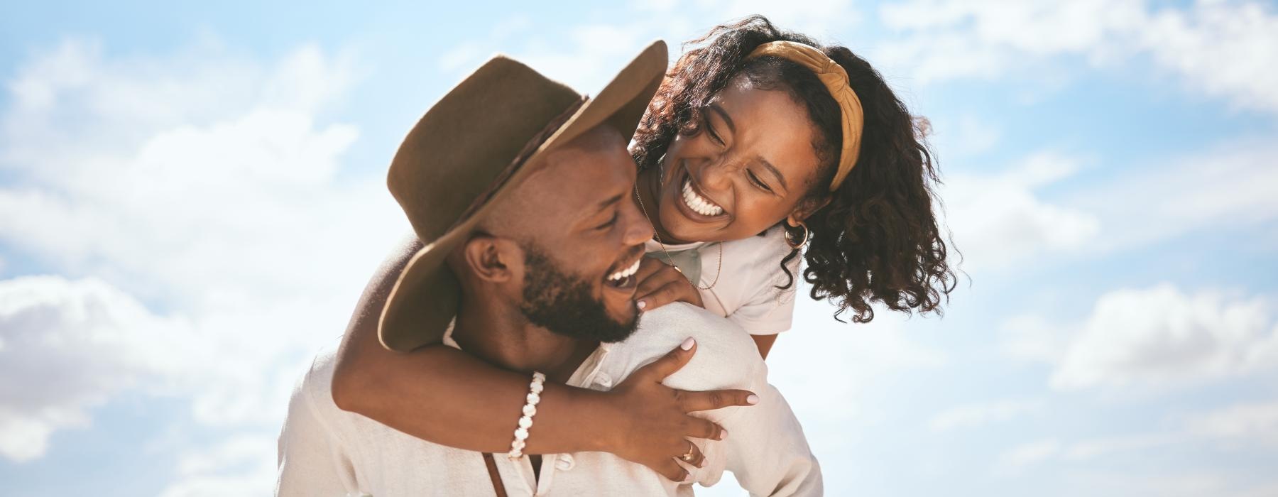 a man and woman spending time together